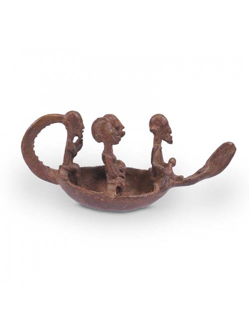 Piragua en bronce Dogon