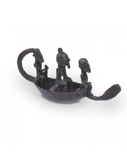 Piragua en bronce Dogon
