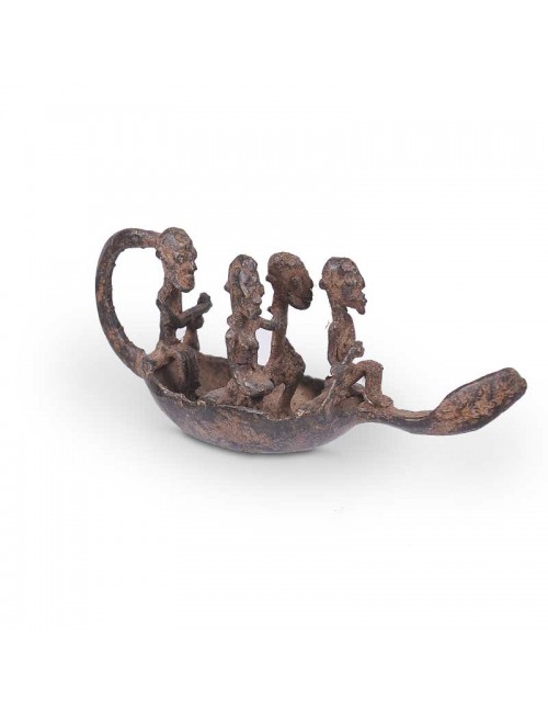 Piragua en bronce Dogon
